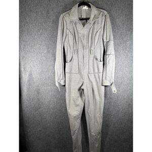 Shane Justin Runway Jumpsuit Women 3XL Gray Long Sleeve Stretch Comfort Staple